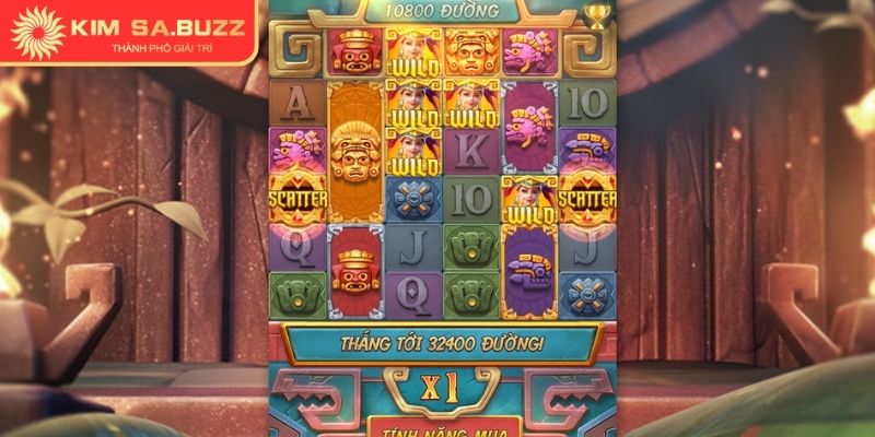Biểu tượng Wild và Scatter trong kho báu Aztec Kimsa